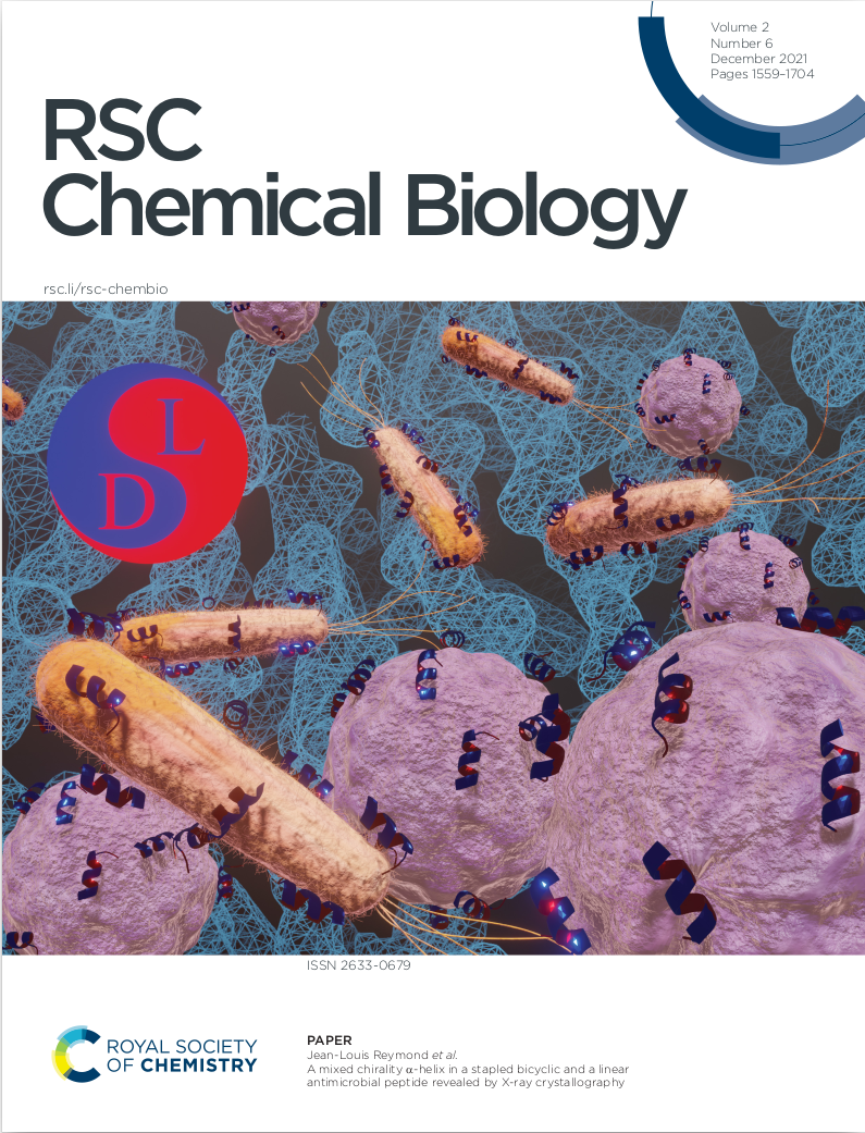 A mixed chirality α-helix in a stapled bicyclic and a linear antimicrobial peptide revealed by X-ray crystallography